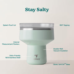 REDUCE Saltini gros plan acier inoxydable montrant isolation et durabilité