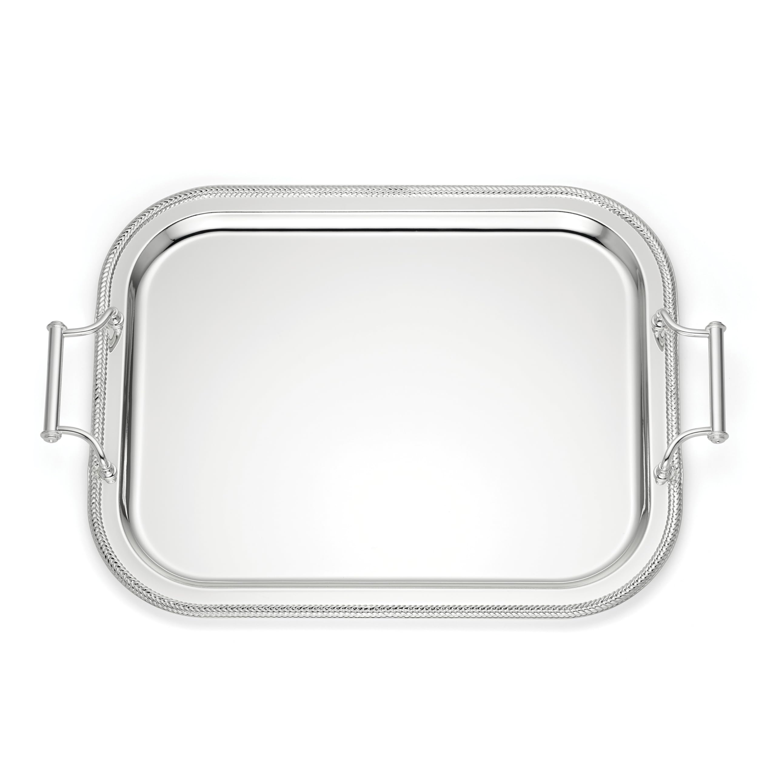 Reed & Barton plateau rectangulaire face présentant élégance et valeur décorative
