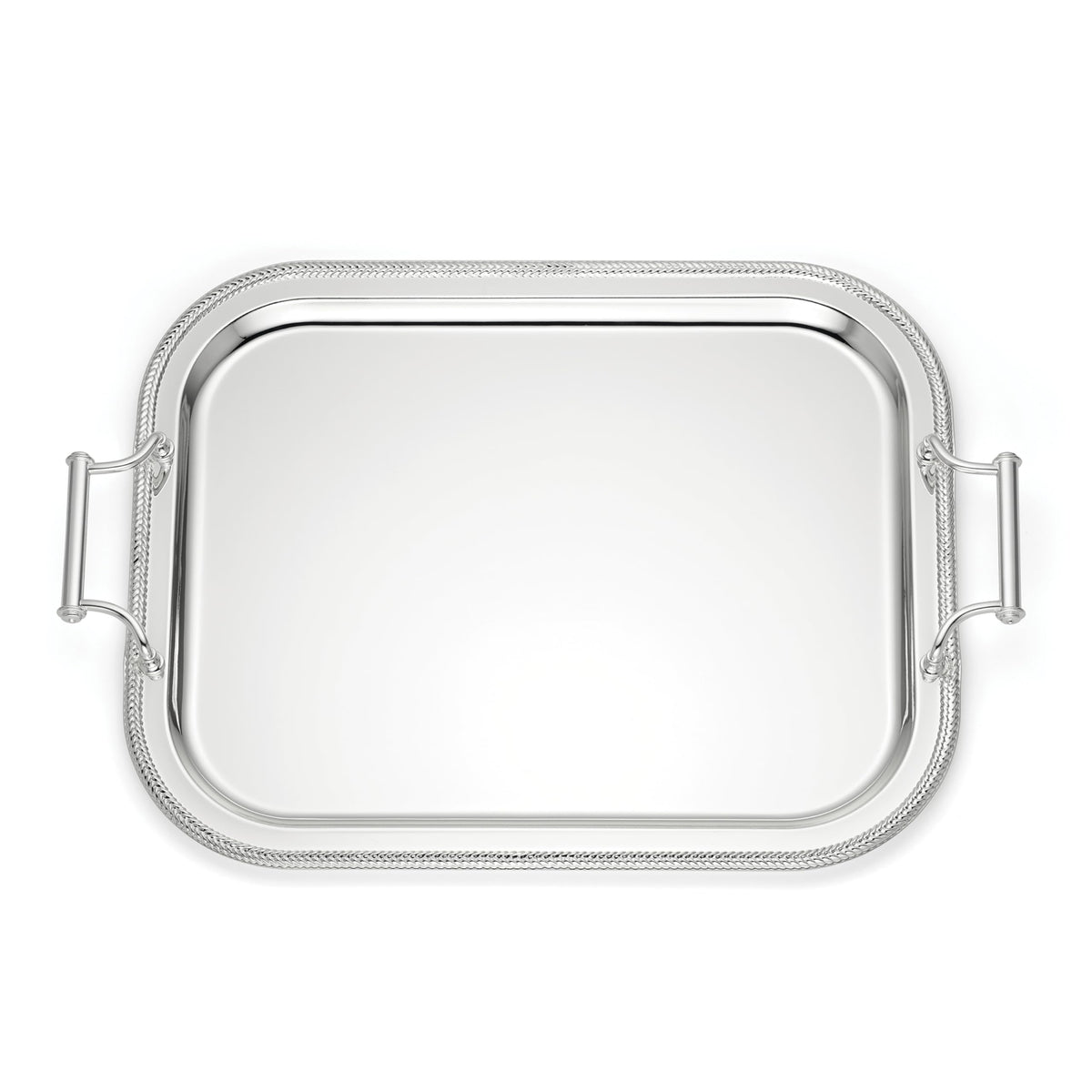 Reed & Barton plateau rectangulaire face présentant élégance et valeur décorative