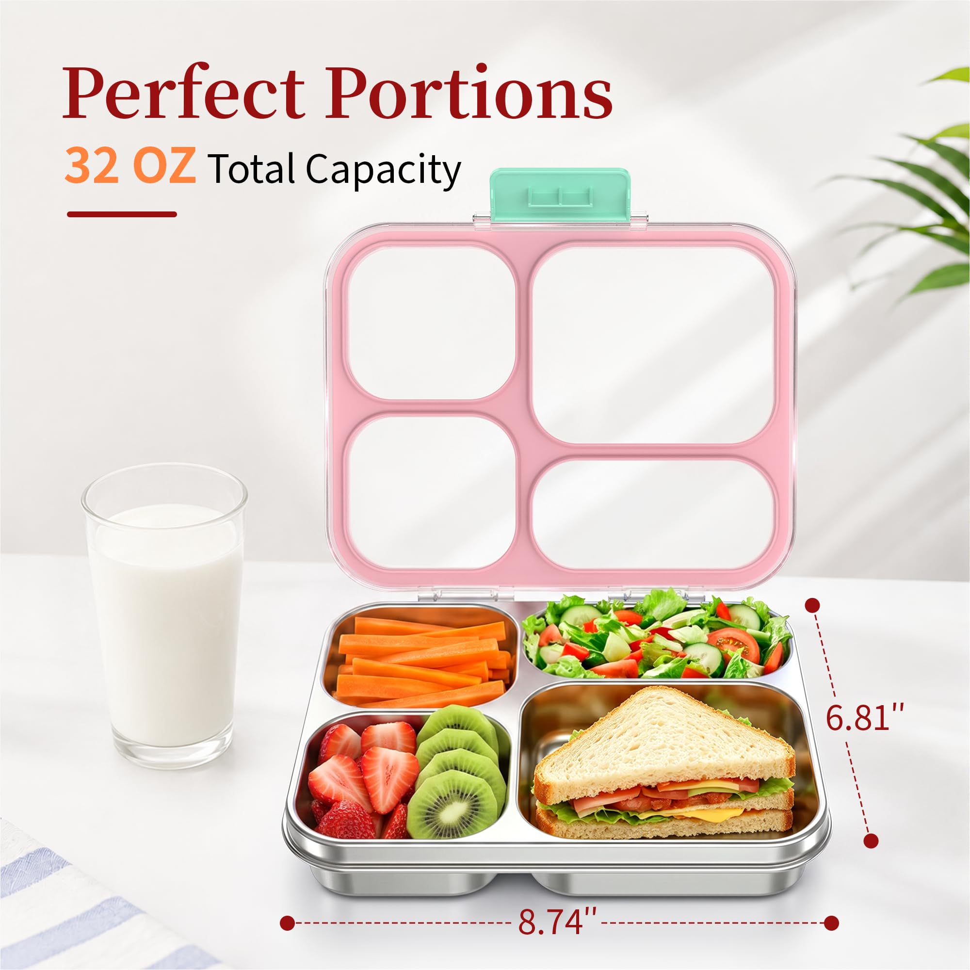 Reeple compartiments avec aliments séparés pour contrôle des portions