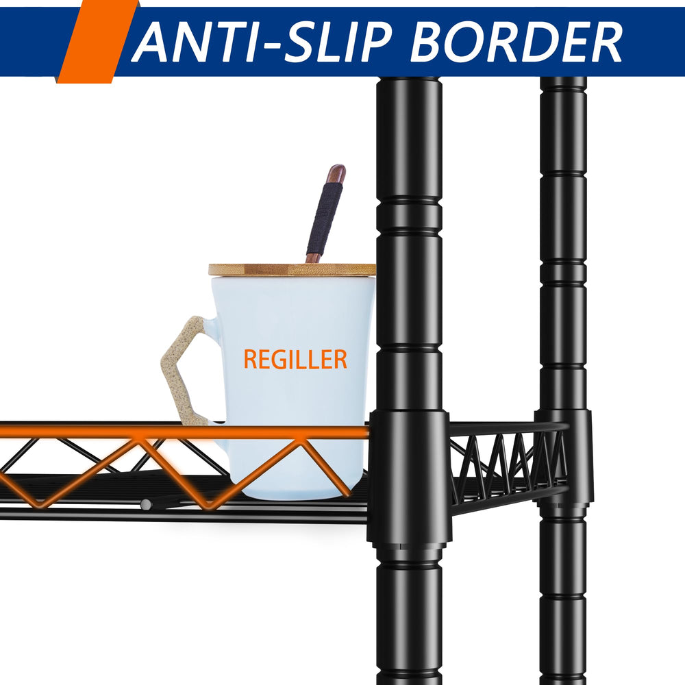REGILLER vue côté montrant hauteur 53,5" pour rangement vertical