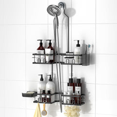 REINHARDT vue avant du porte-produits noir, gain de rangement immédiat