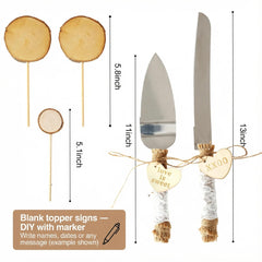 Relaxing Garden trois toppers tranches de bois personnalisables, ajout personnalisé facile