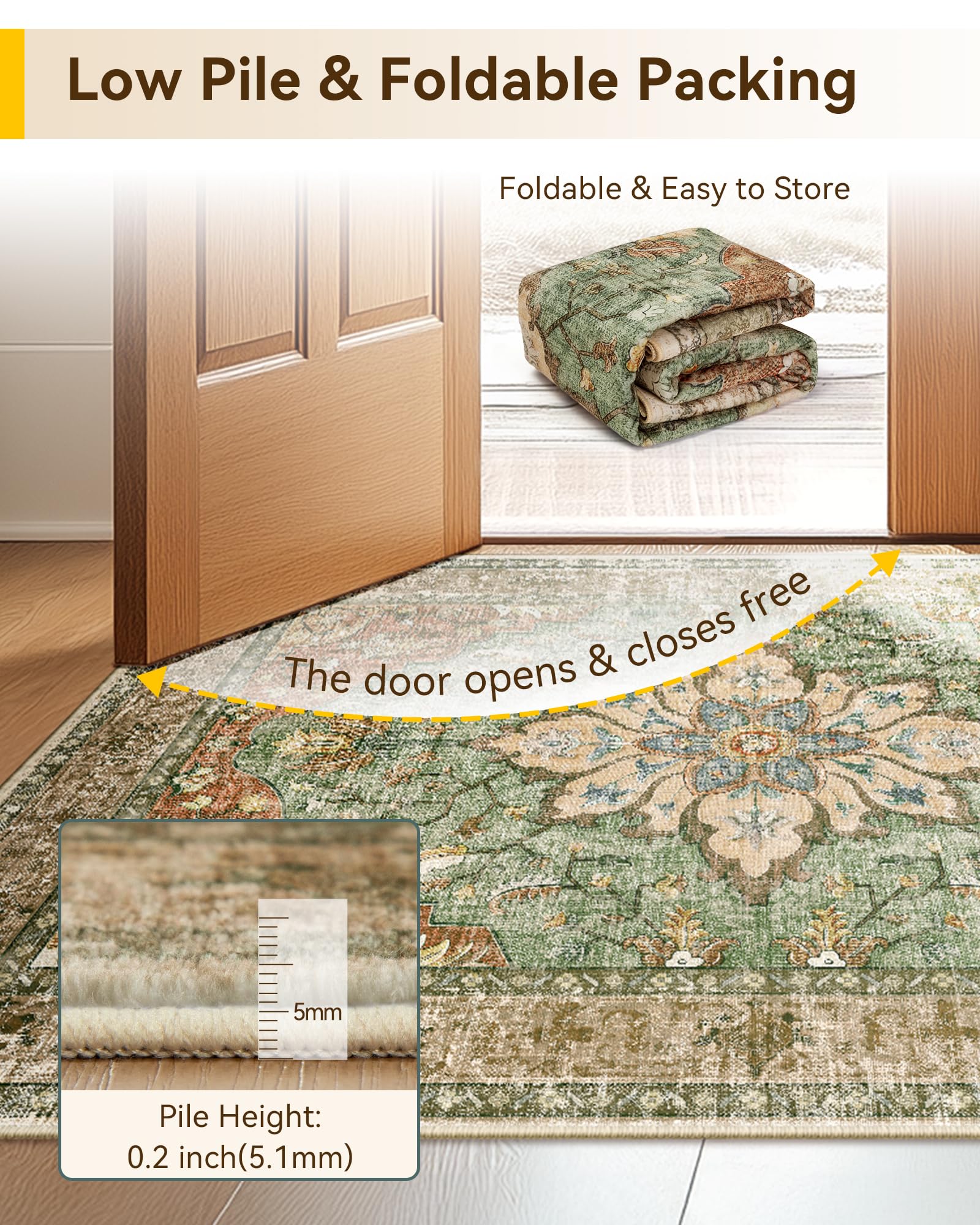 RELEANY comparaison d'échelle 61x122 cm pour visualiser taille compacte