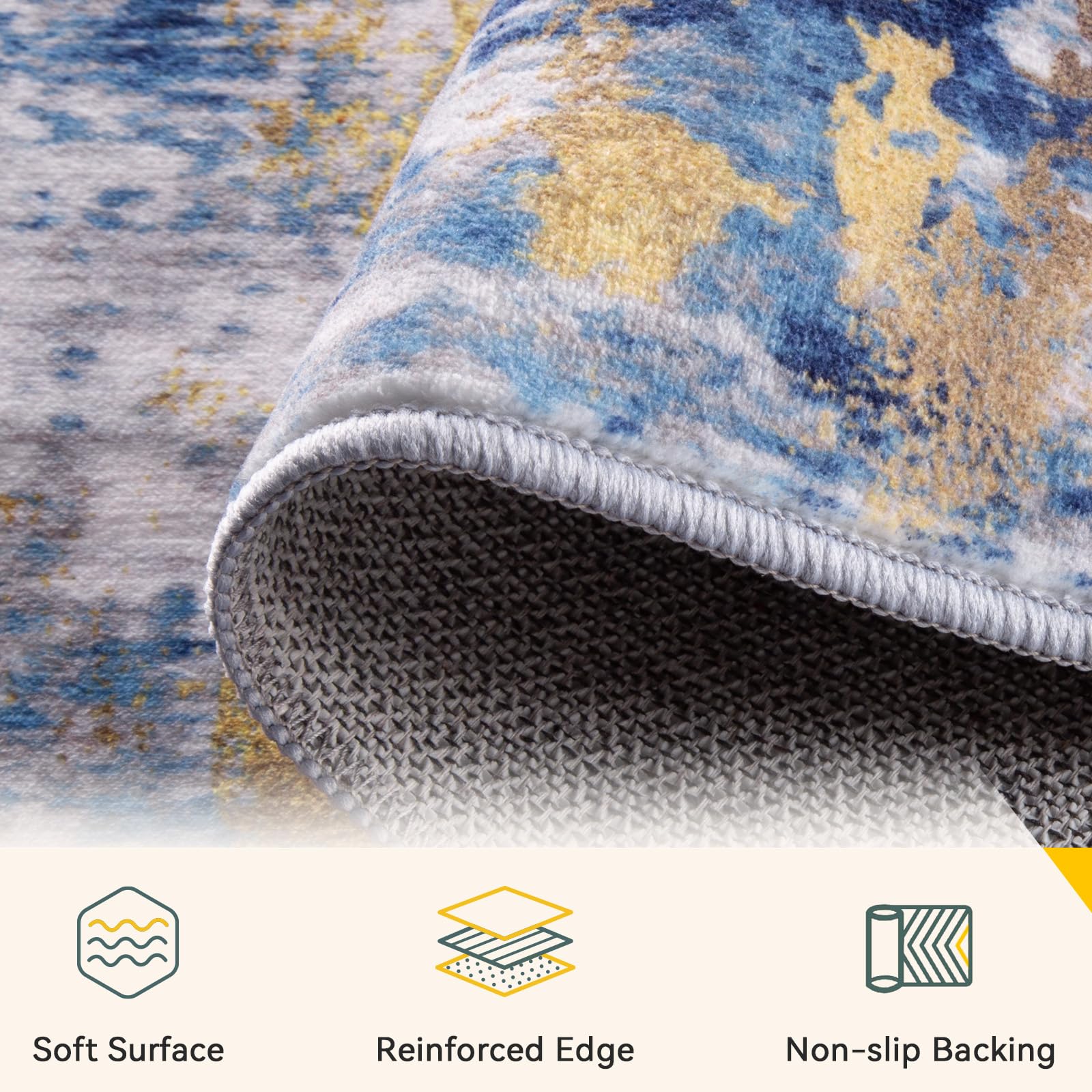RELEANY tapis dans un salon contemporain apportant couleur et résistance au quotidien