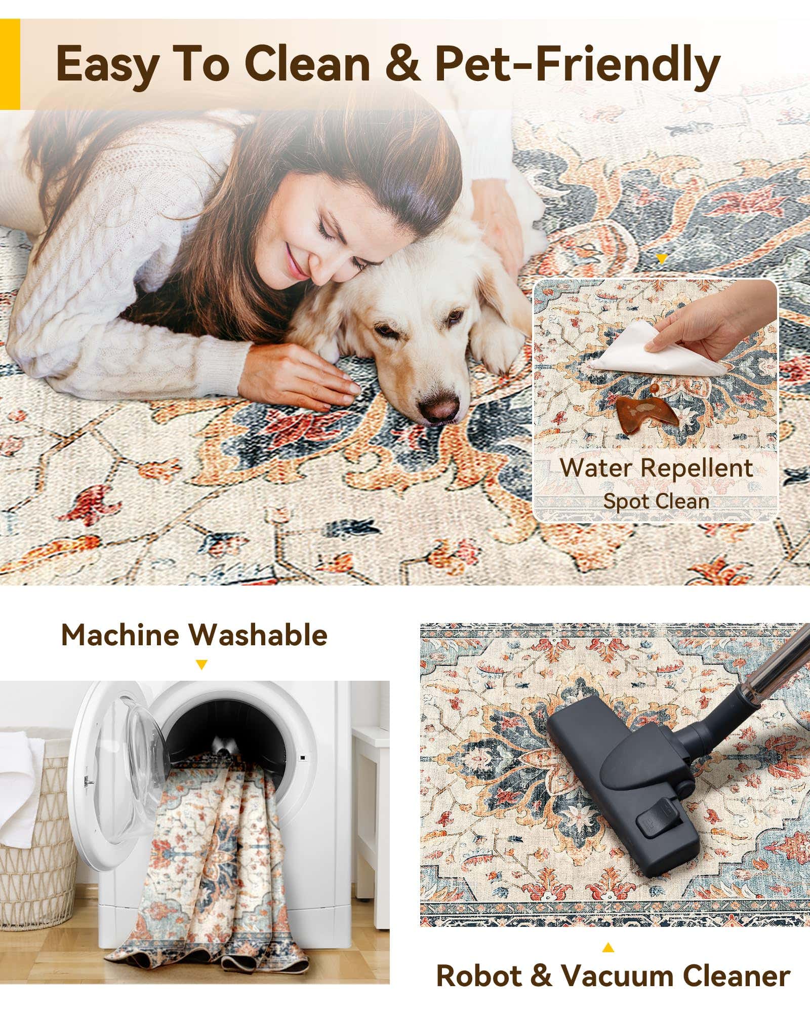 RELEANY tapis placé devant un canapé montrant style et protection du sol