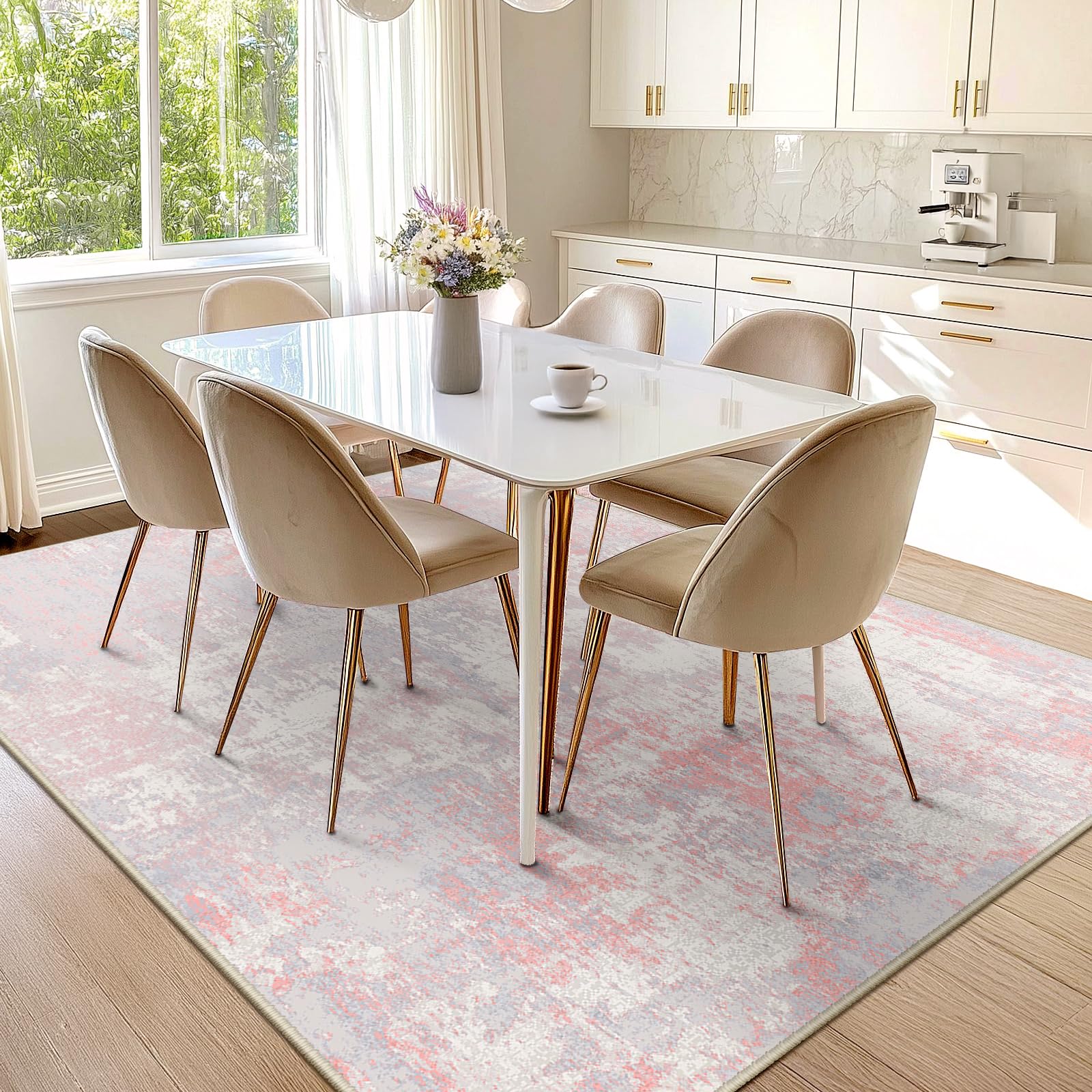 RELEANY sous une table à manger, protection et esthétique pratique