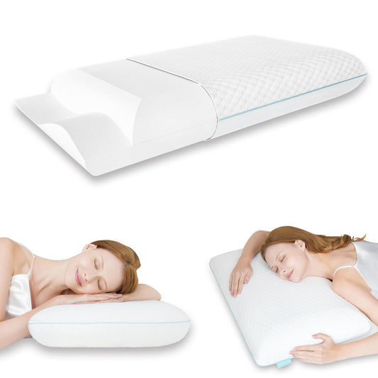 Releep oreiller face avant Queen montrant soutien ergonomique confortable