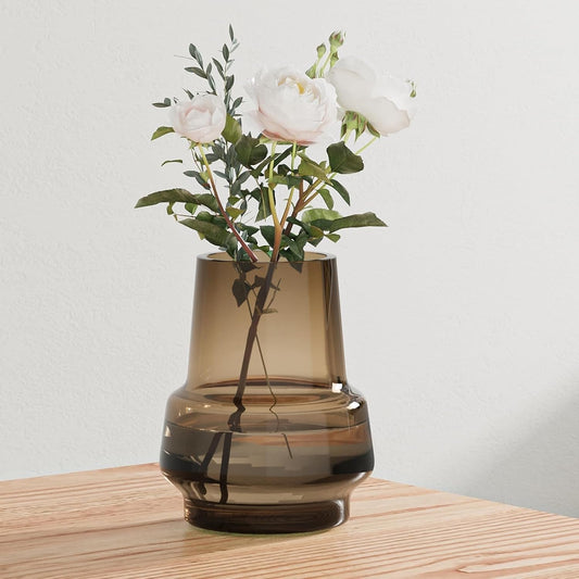 Relexome vase ambré vue avant apportant élégance décorative