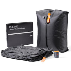 Relime face avant du kit montrant la pompe et les sacs, gain d'espace visible