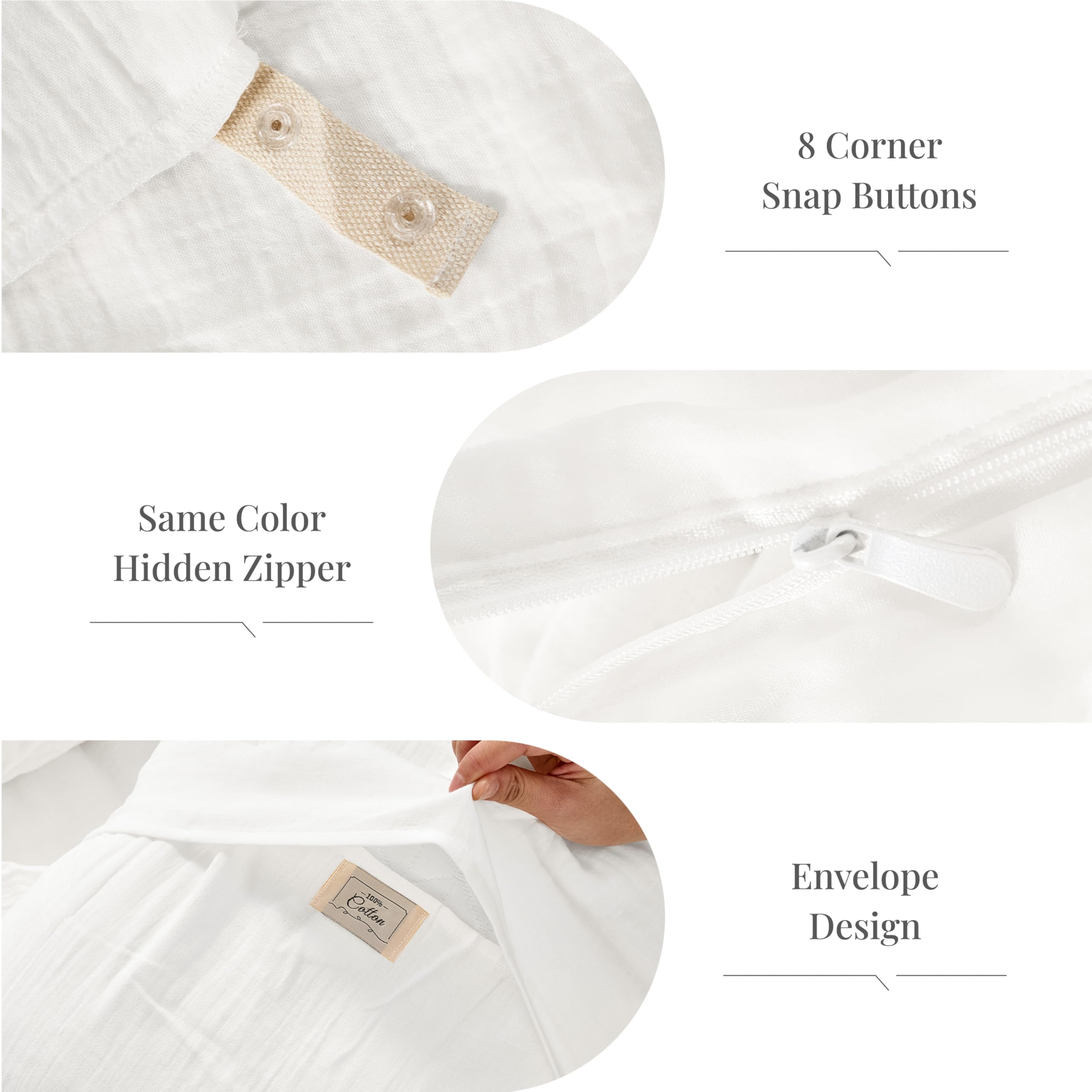 RENEWROOTS taie enveloppe pratique alliant style et facilité d'entretien