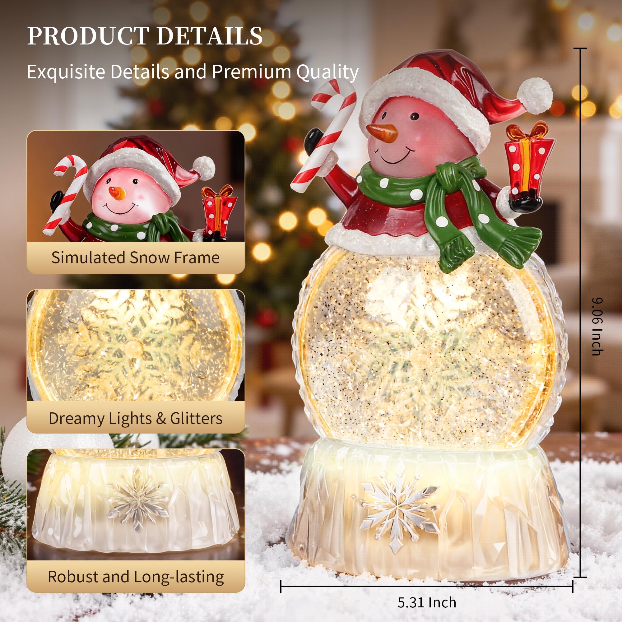 rensulky détail du bonhomme de neige sculpté ajoutant charme décoratif