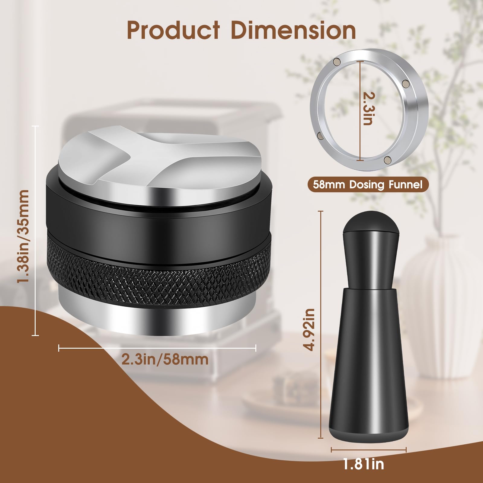 Reoszeank comparaison taille avec porte-filtre 58mm pour compatibilité claire