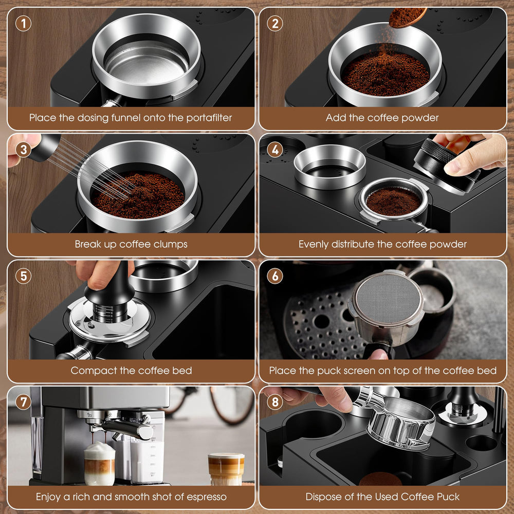 Reoszeank tamper calibré en action assurant une pression uniforme pour extraction régulière