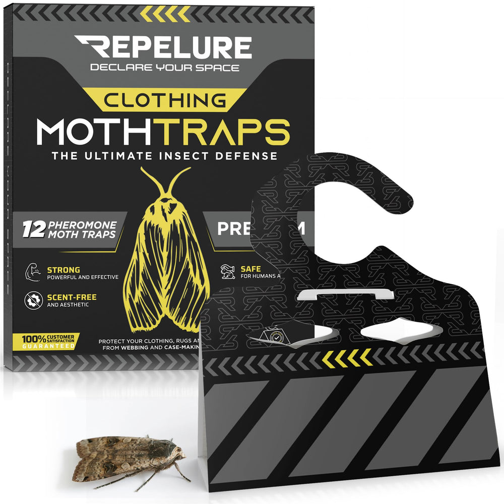 Repelure emballage avant montrant lot de 12 pièges pour protection placard