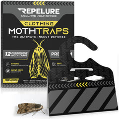 Repelure emballage avant montrant lot de 12 pièges pour protection placard