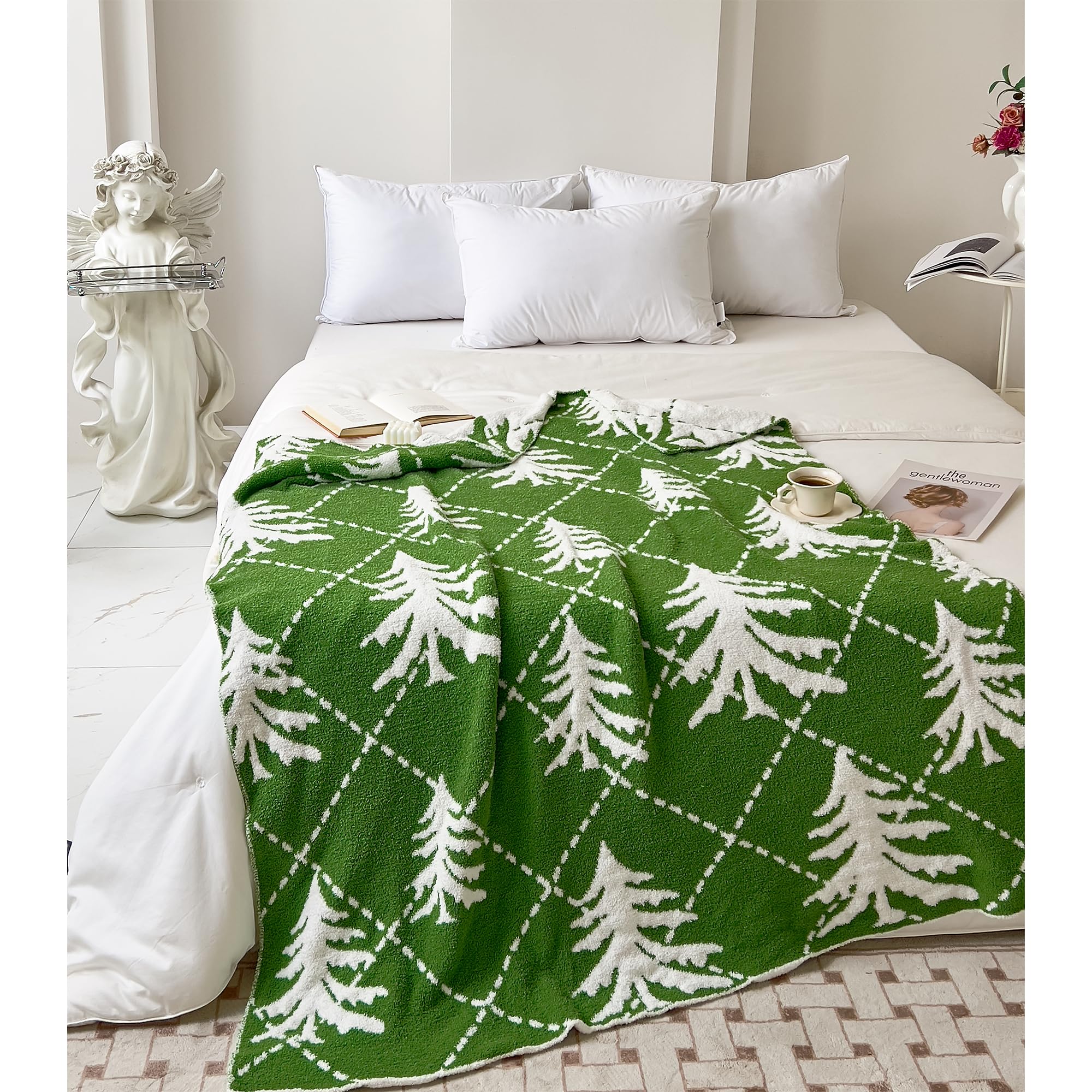 REPRECONF plaid vert sapin face avant montrant motif et confort