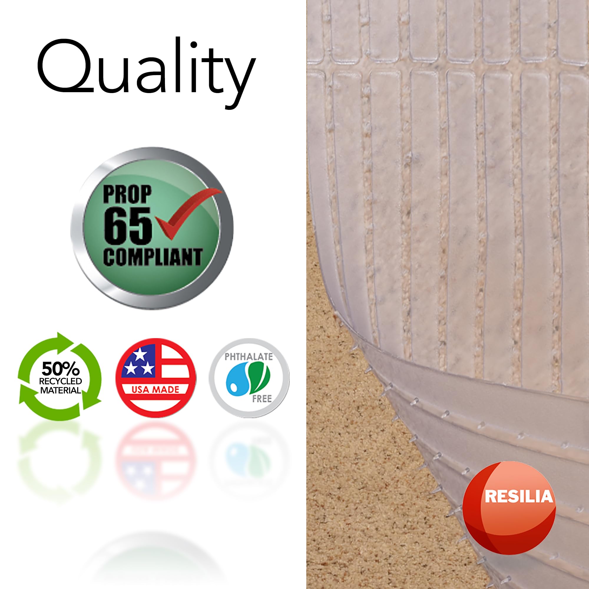 RESILIA comparaison taille avec règle illustrant dimensions 27x6 pieds