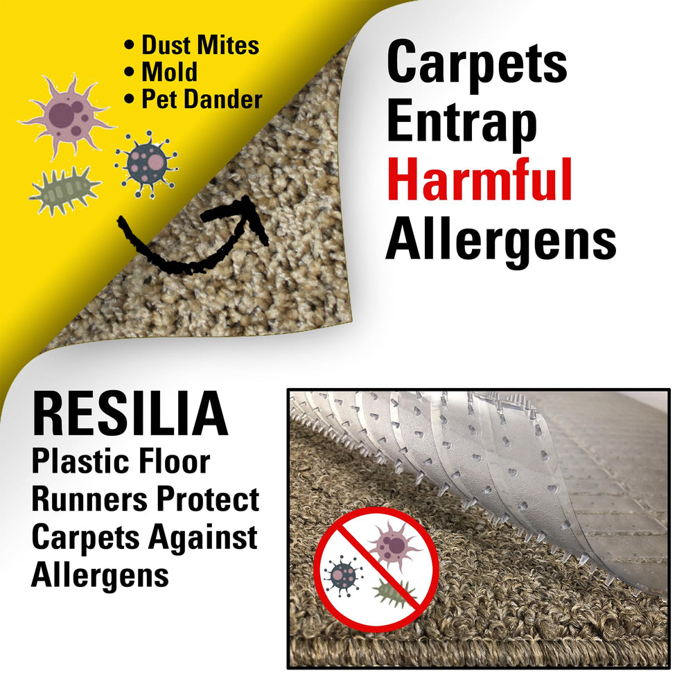 RESILIA tapis utilisé sous une chaise à roulettes évitant l'usure