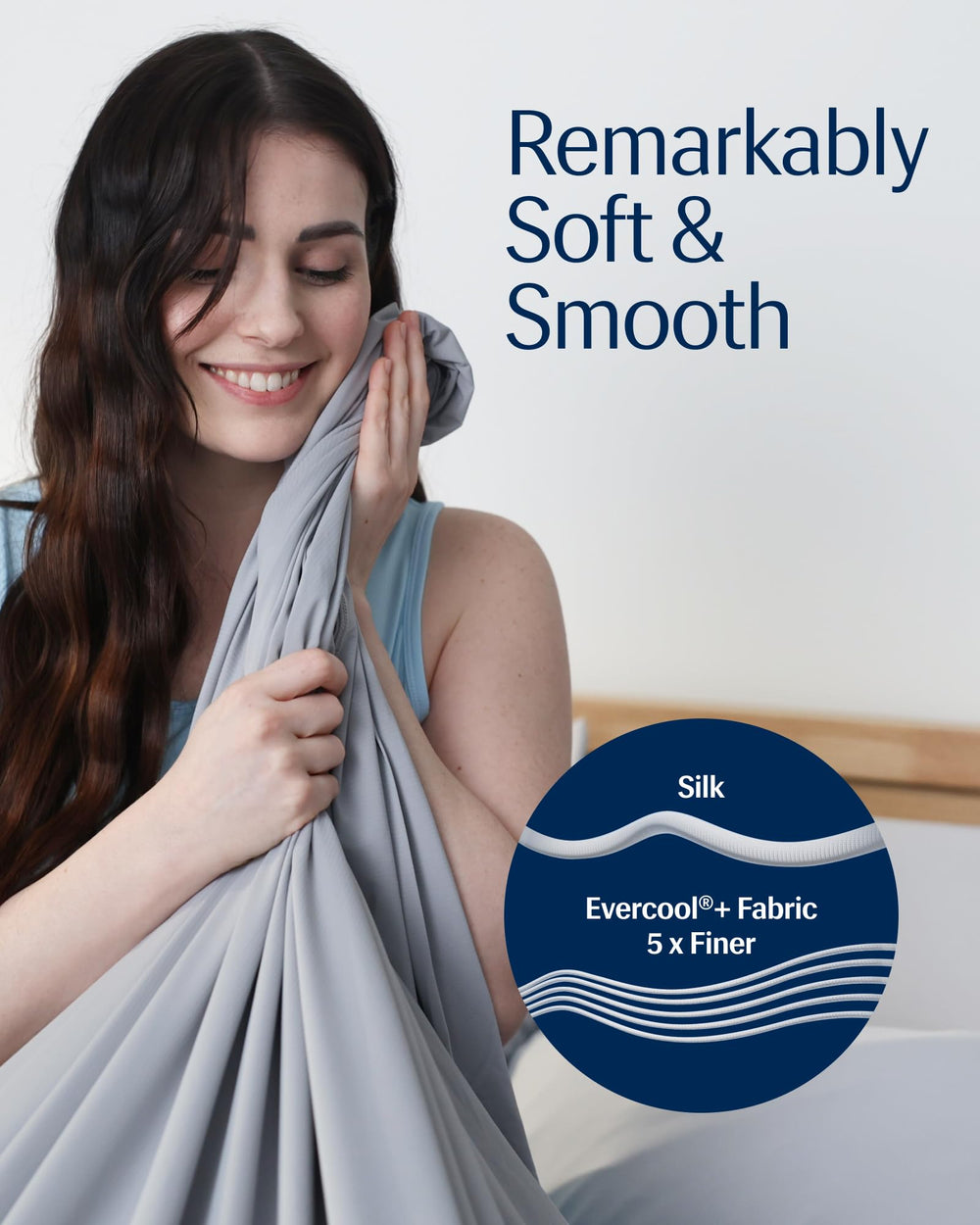 Étiquette OEKO-TEX sur drap REST Evercool soulignant sécurité matière et durabilité