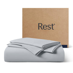 REST Evercool vue avant du set King montrant drap et taies pour confort frais