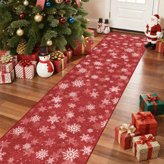 Restydon tapis coureur face avant rouge et blanc pour ambiance chaleureuse