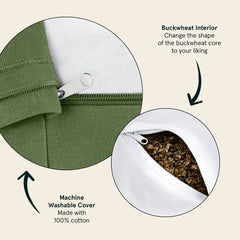 Retrospec Sedona gros plan coques de sarrasin, maintien naturel durable