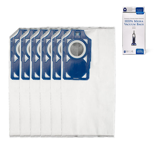 Riccar sac R30D avant emballage montrant lot de six pour remplacement efficace