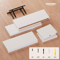RICHER HOUSE support caché illustrant fixation invisible et stabilité