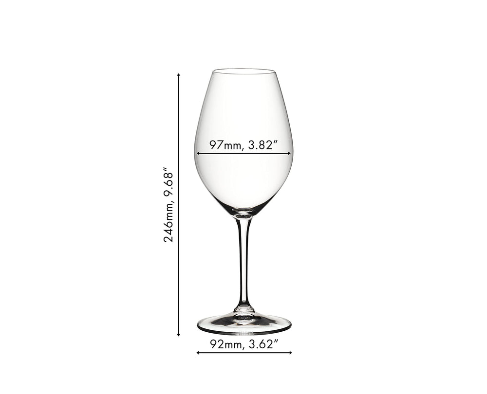 Riedel comparaison taille main montrant échelle et prise en main