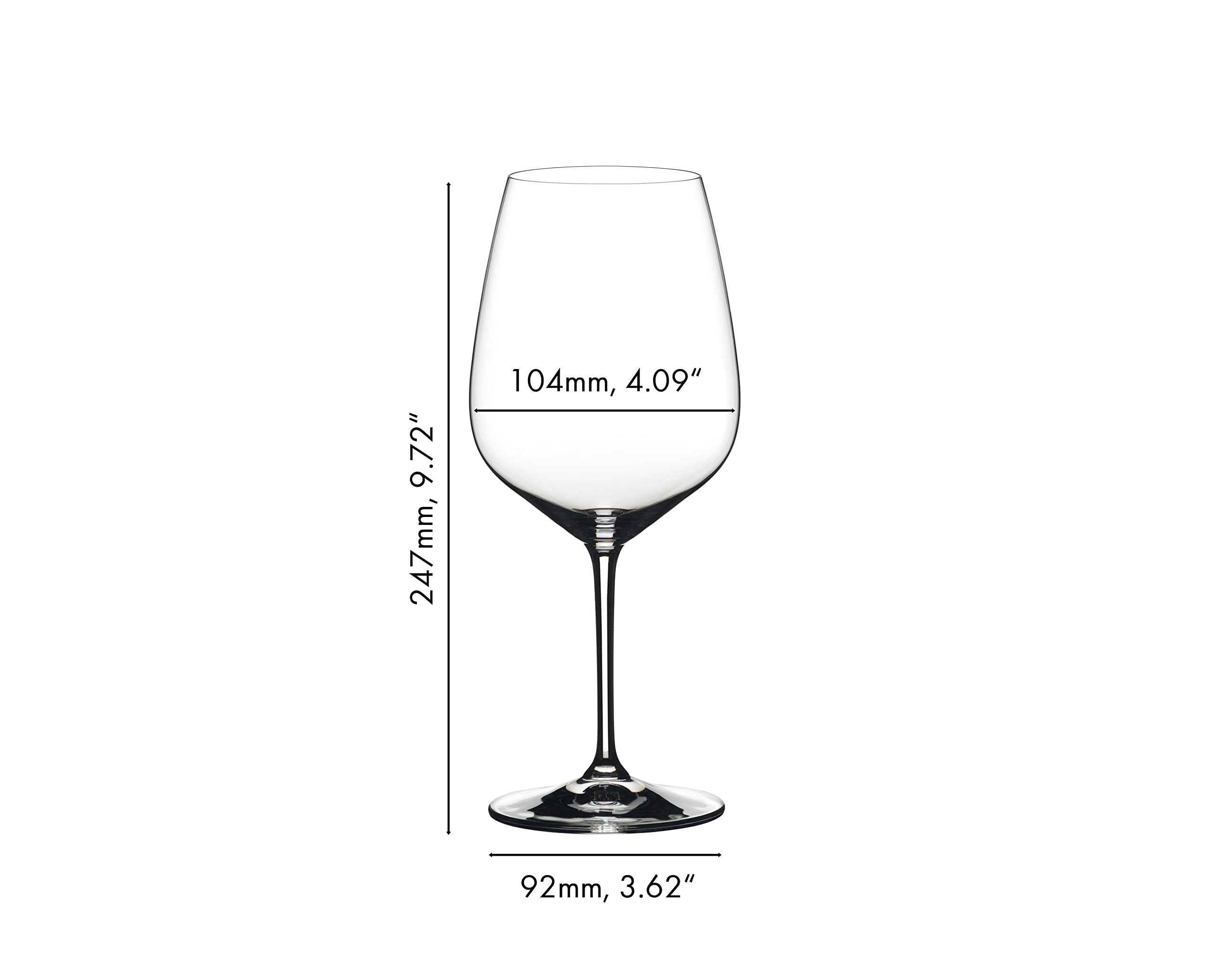 Riedel Extreme Cabernet en usage dégustation, révèle structure et tanins