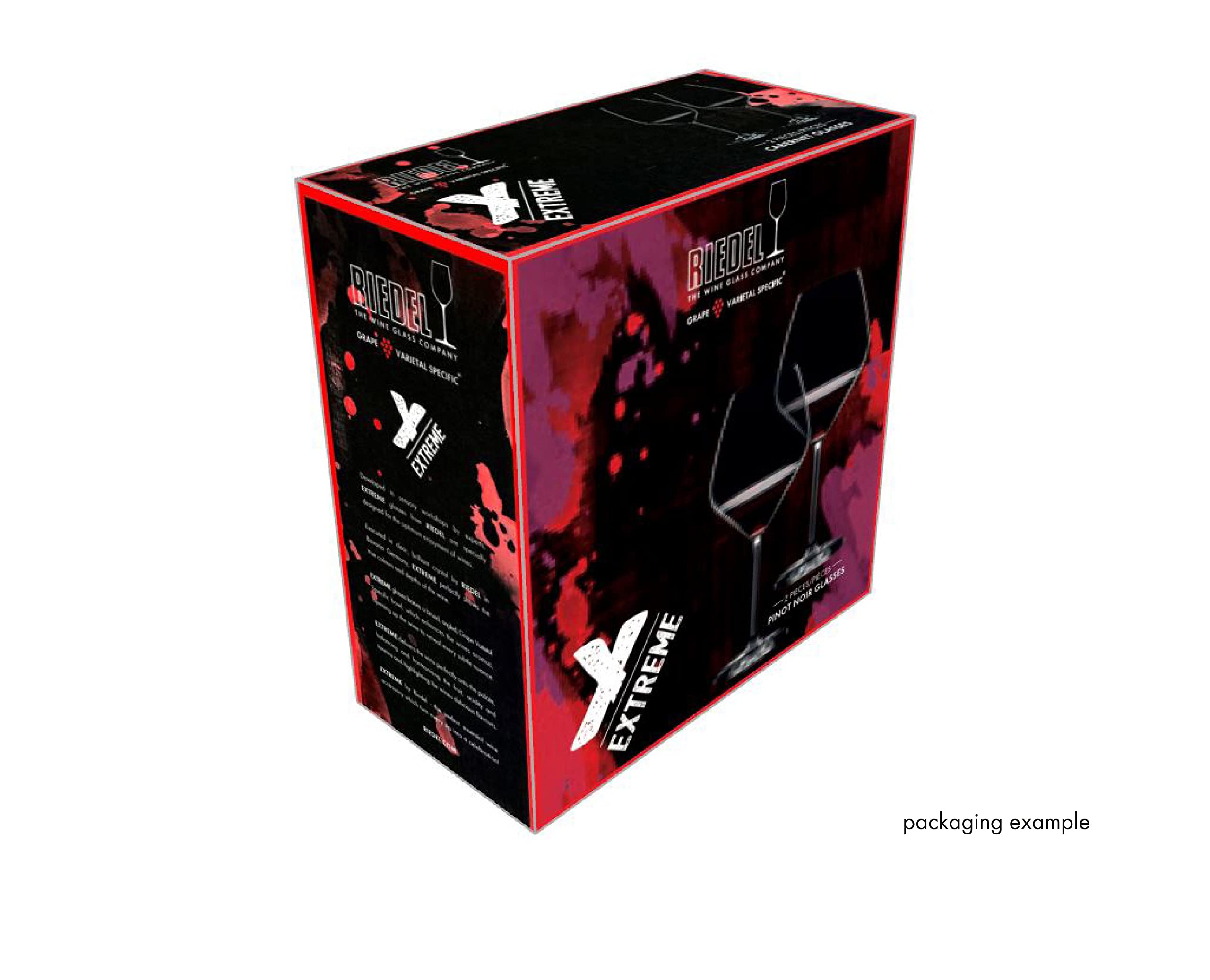 Riedel verre Extreme à côté d’un objet pour comparaison d’échelle