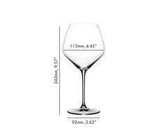 Riedel verre Extreme Pinot Noir profil soulignant contours diamantés utiles