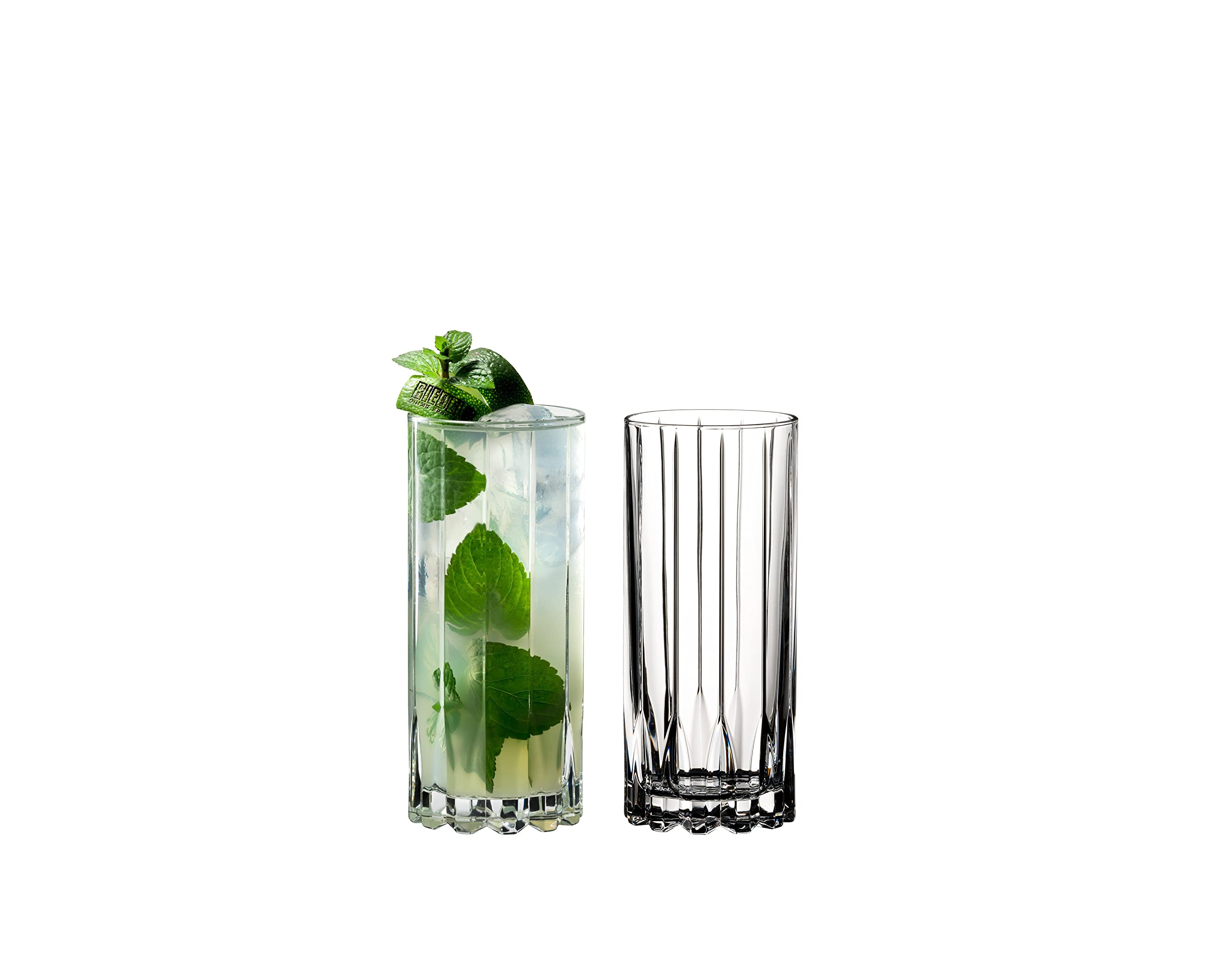 Riedel highball face avant montrant silhouette élégante et service précis