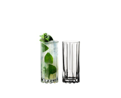 Riedel highball face avant montrant silhouette élégante et service précis
