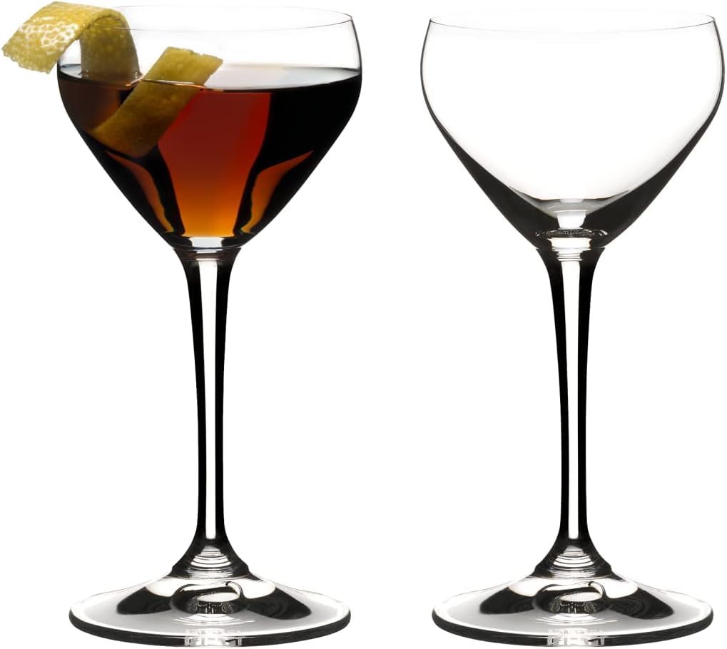 Riedel verre Nick & Nora face avant montrant élégance et service précis