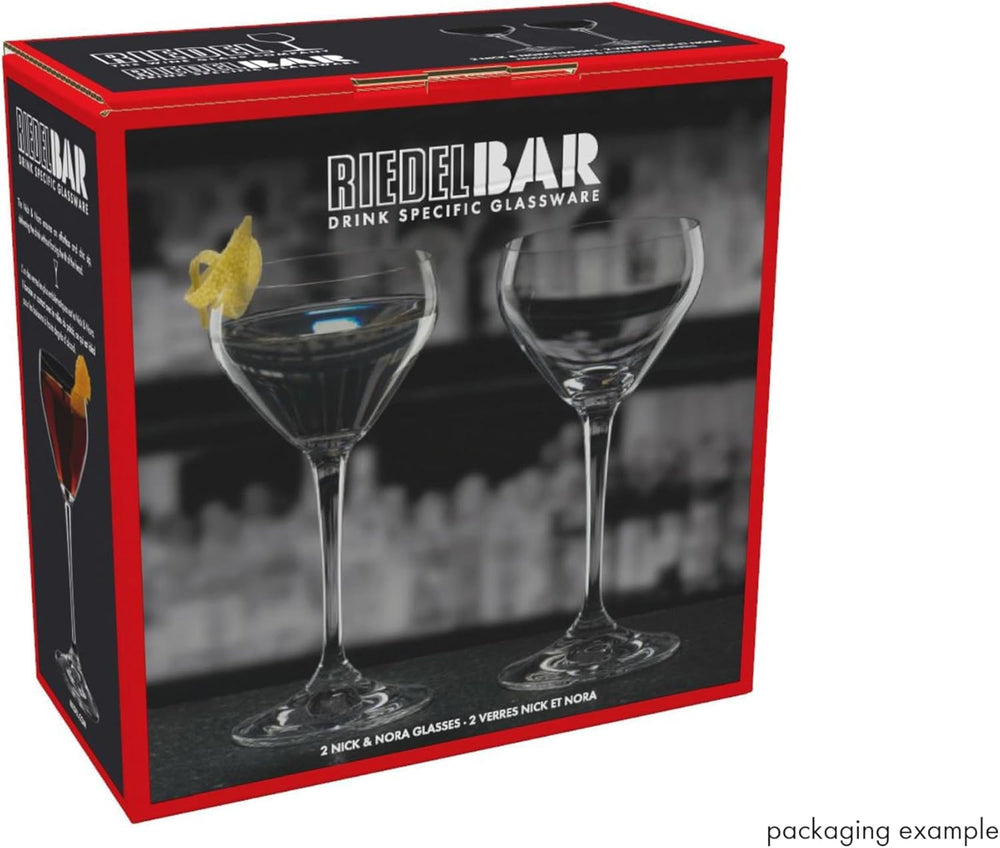 Riedel verre rempli d'un martini montrant esthétique et rendu aromatique fidèle