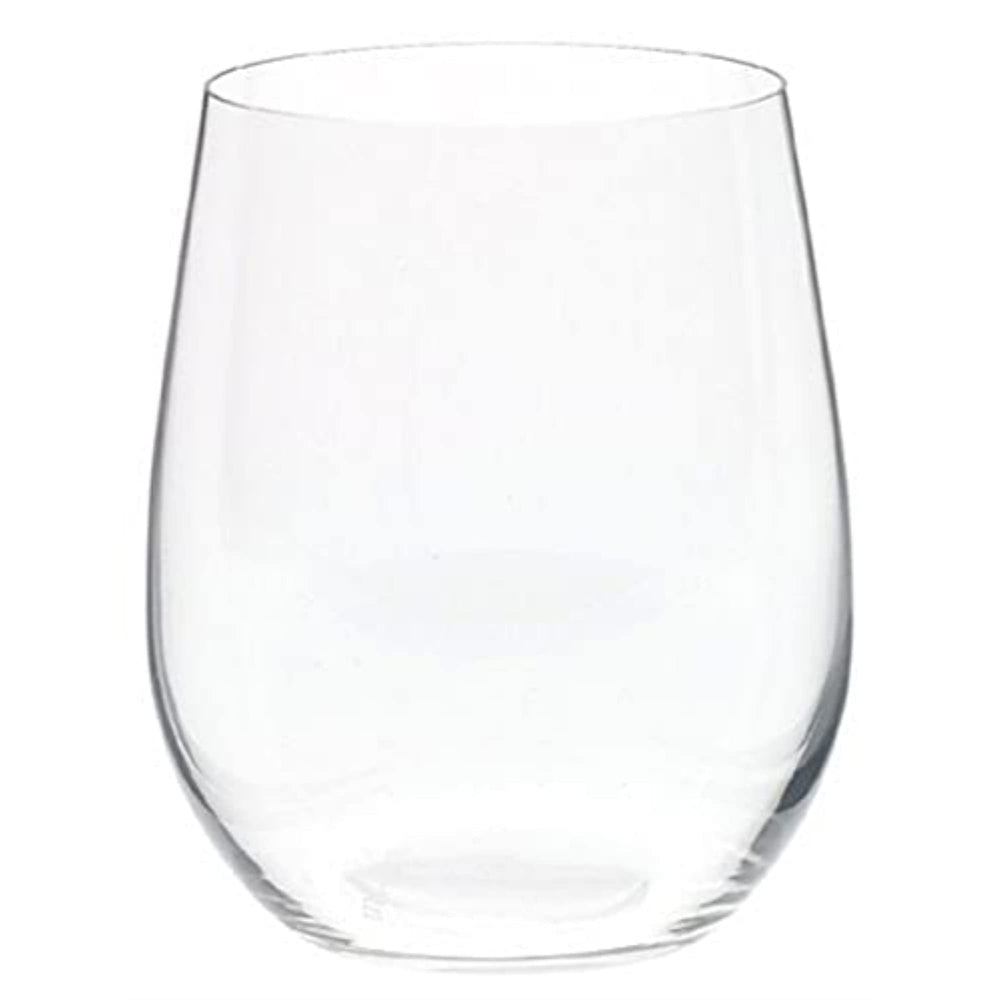Riedel O Wine Tumbler vue de face montrant le design sans tige et gain d'espace