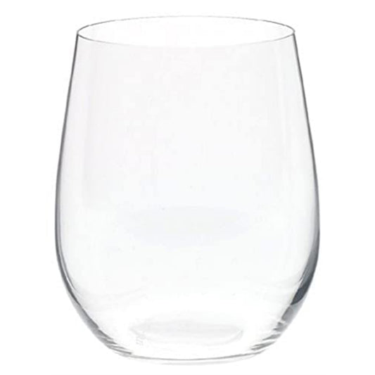 Riedel O Wine Tumbler vue de face montrant le design sans tige et gain d'espace