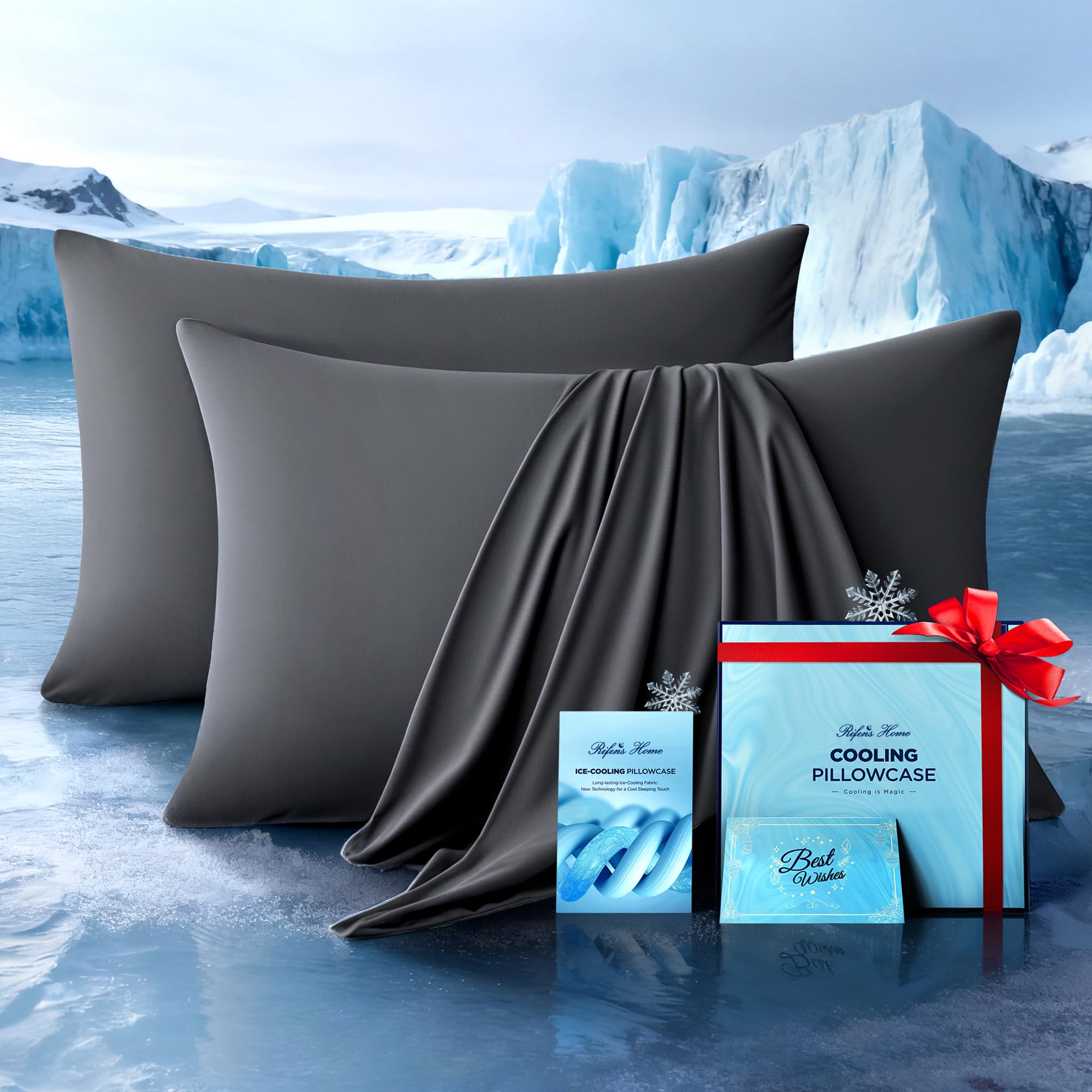 Rifens Home taies devant emballage montrant qualité et cadeau