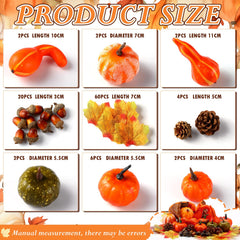 RimCereal feuilles, glands et citrouilles disposés pour inspiration déco