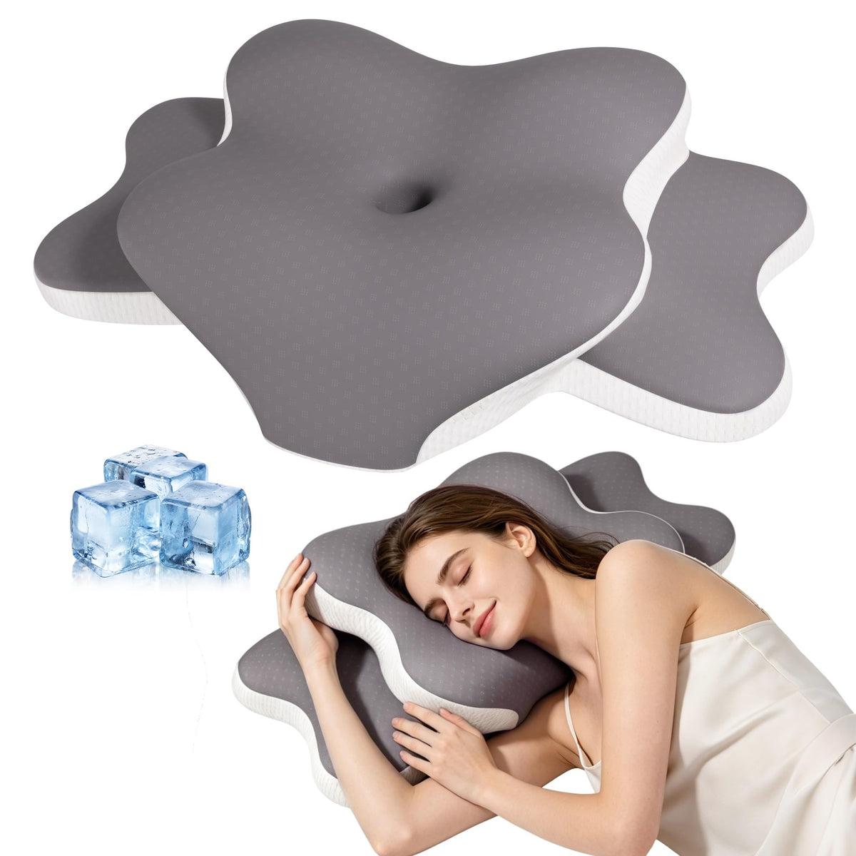 Rioicy vue de face montrant la forme ergonomique et soutien cervical amélioré