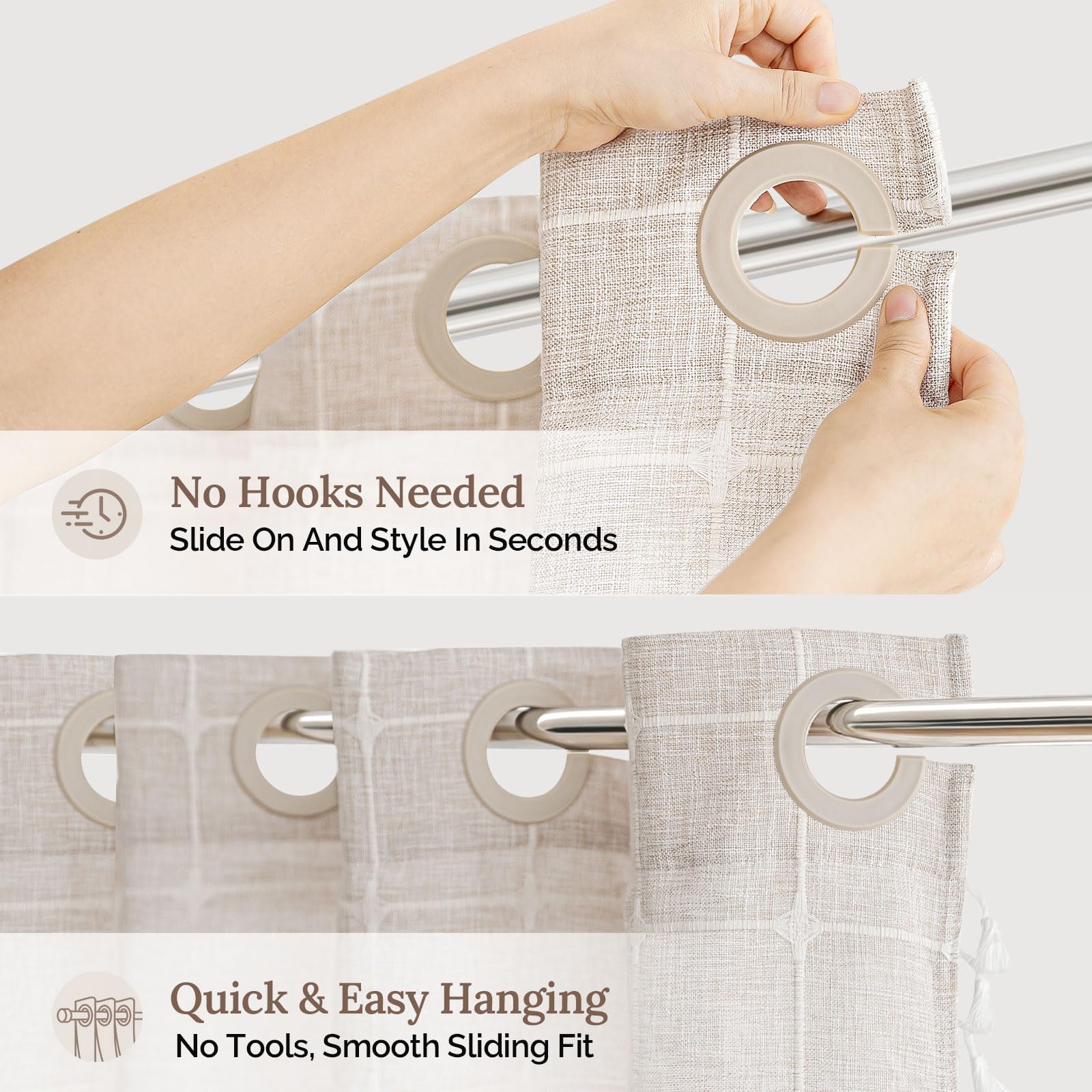 RiverDream sommet avec split ring facilitant installation sans crochets