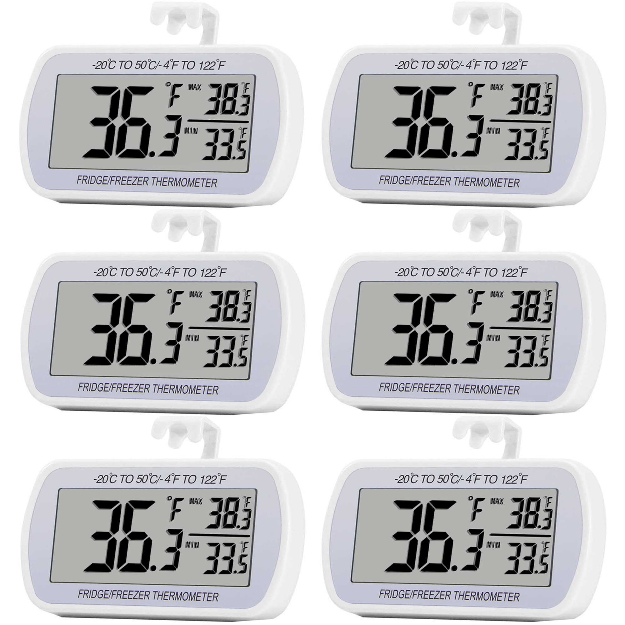 RIY thermomètre face avant grand écran lisible pour surveillance rapide