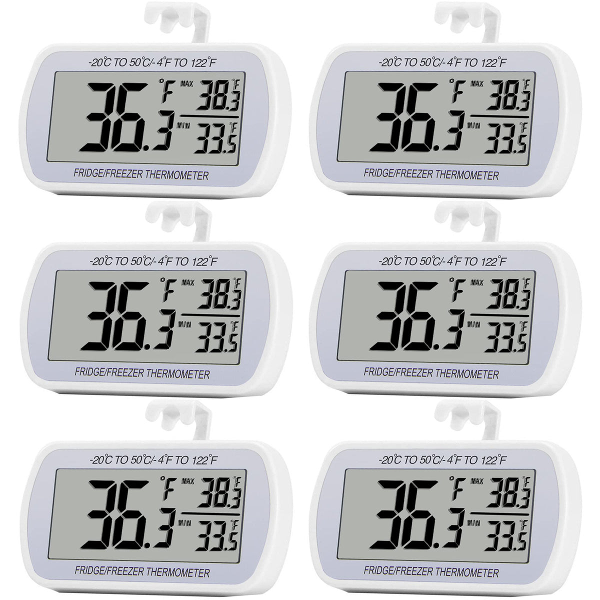 RIY thermomètre face avant grand écran lisible pour surveillance rapide
