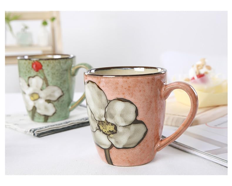 rockgoldbug mug latte en situation, met en valeur usage café et présentation