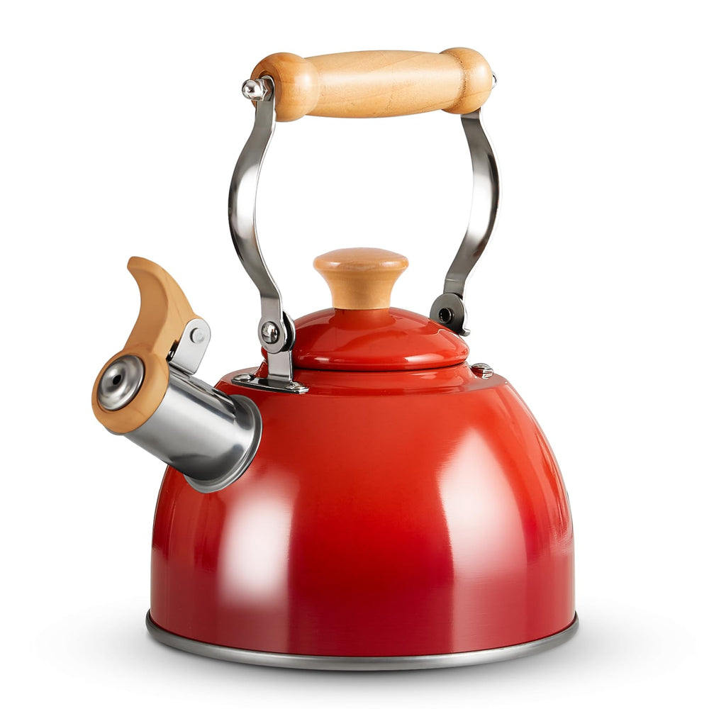 ROCKURWOK bouilloire face avant rouge, design compact et élégant