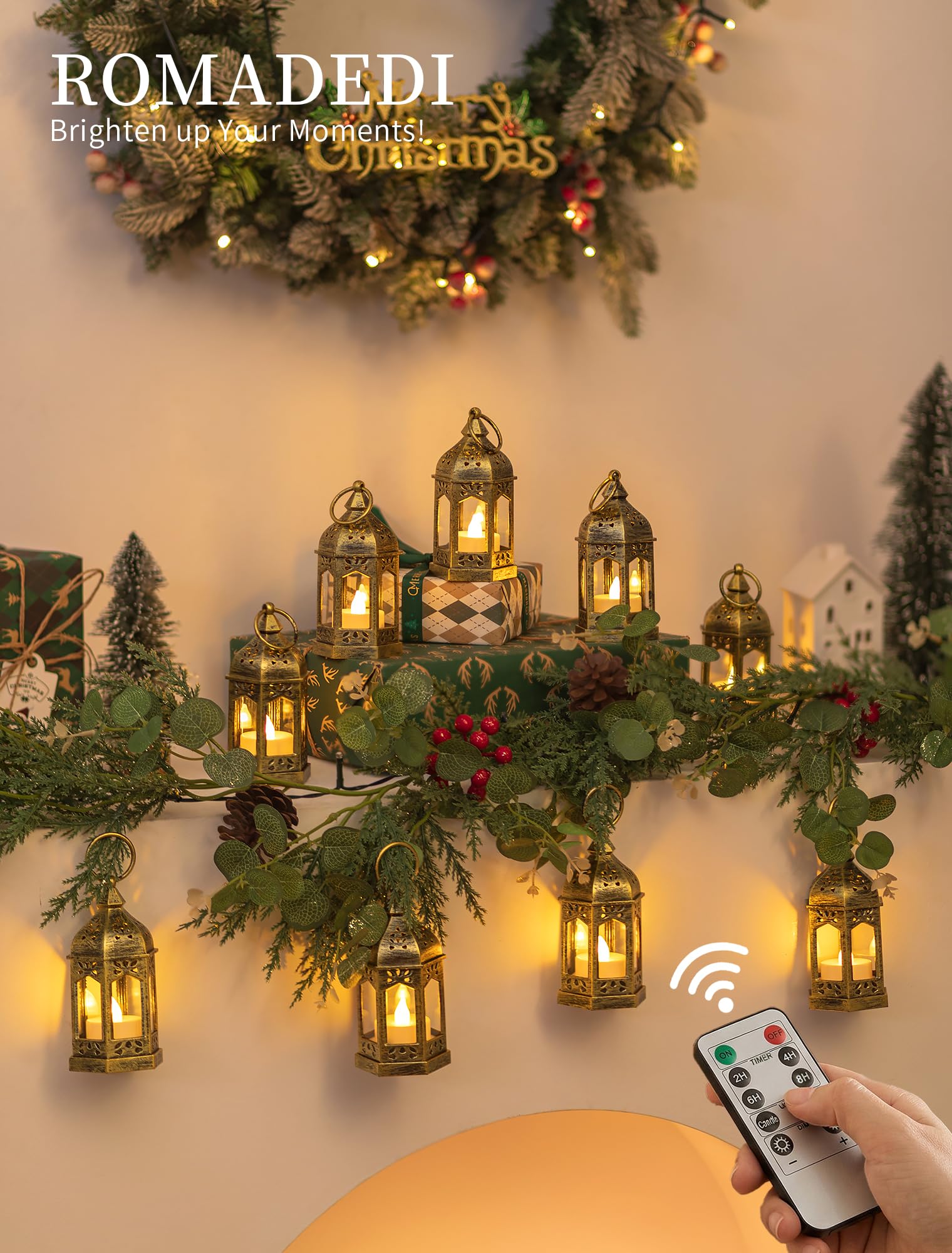 Romadedi lanterne éclairage d'ambiance lors d'une soirée festive en extérieur