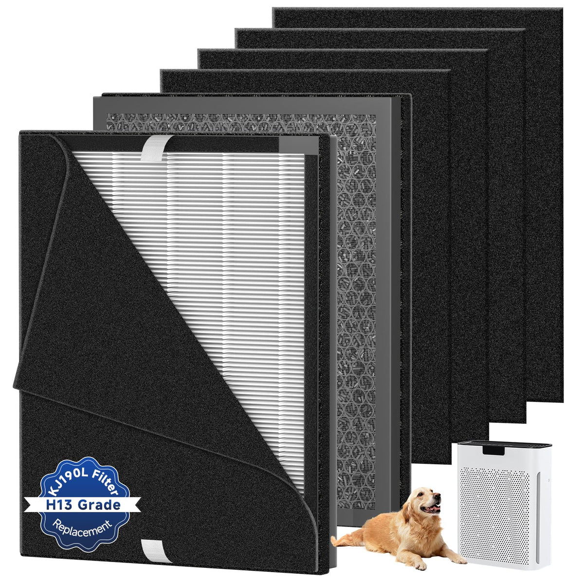 RONGJU emballage avant KJ190L montrant compatibilité et contenu