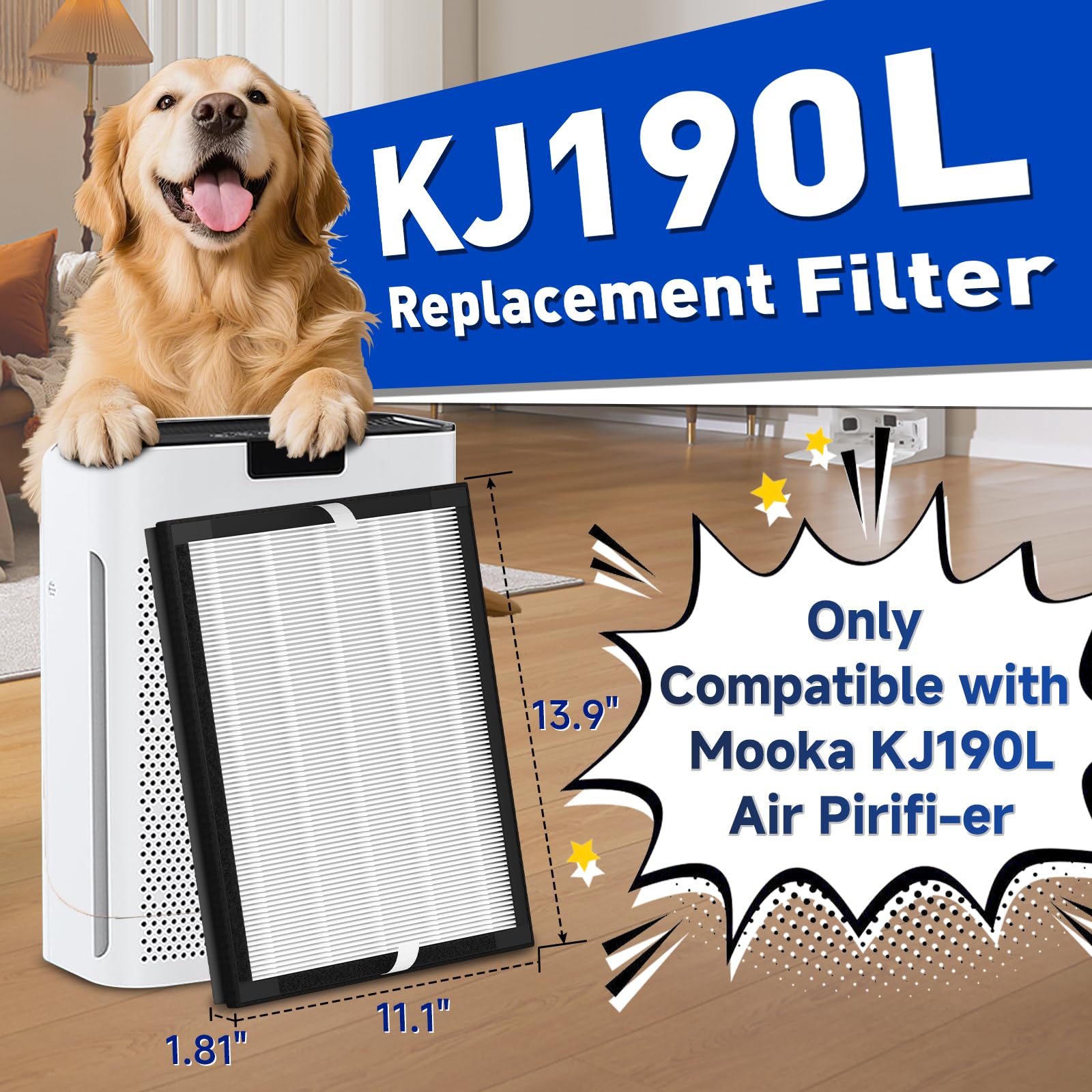 RONGJU gros plan fibres HEPA H13 offrant capture efficace des microparticules
